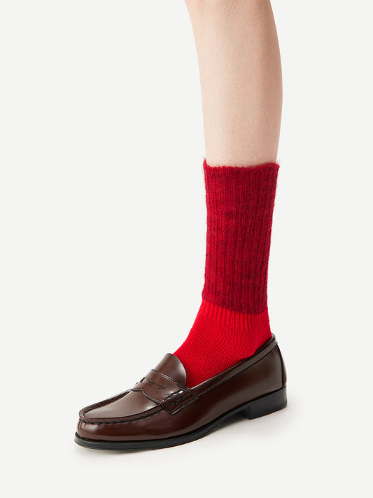 Purple Label Mohair Fluffy Merino Wool Socks