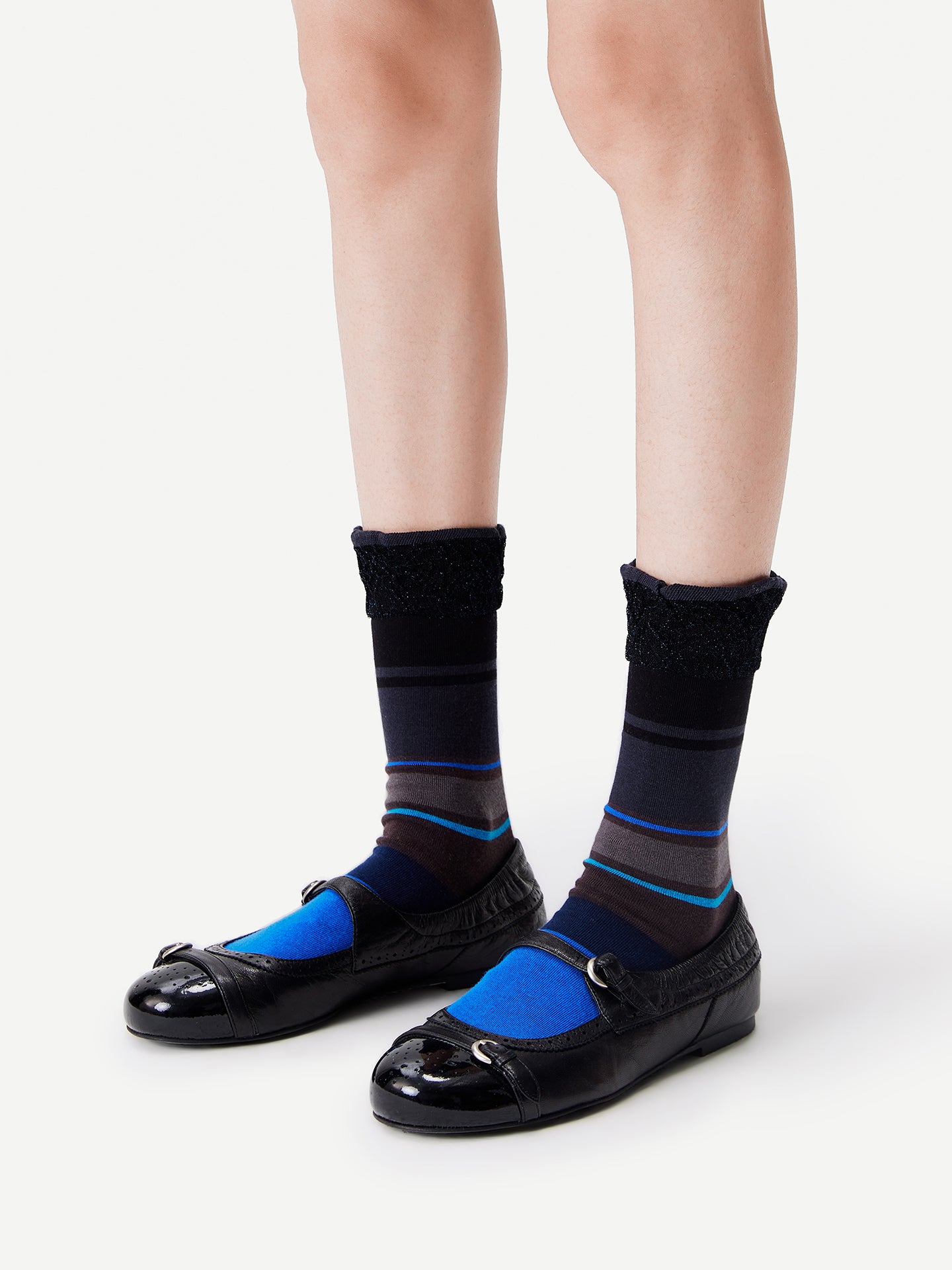 Wide Rib Mélange Crew Socks