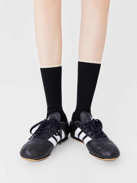 Contrast Trim Crew Sock