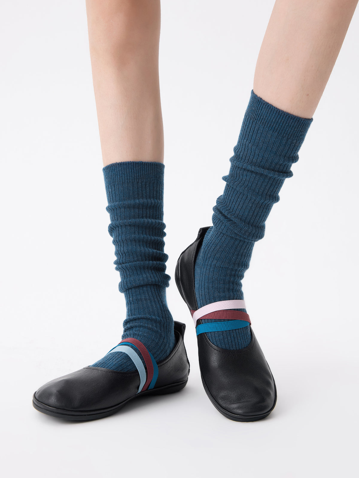 Purple Label Merino Wool and Mulberry Silk Calf-Length Socks