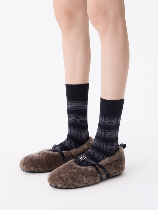 Layered Mid-Calf Socks