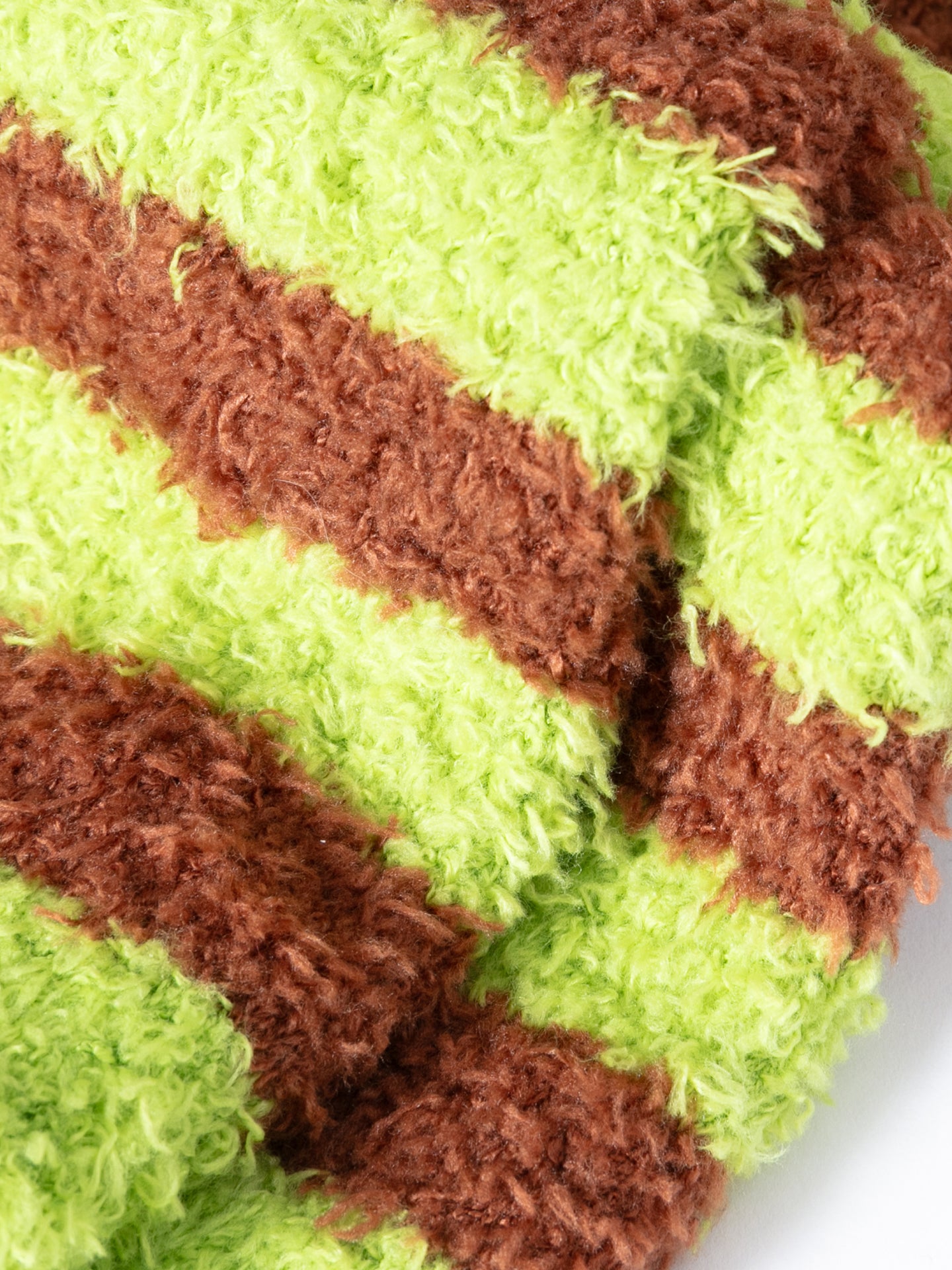 Contrast Stripe Soft Sherpa Sock