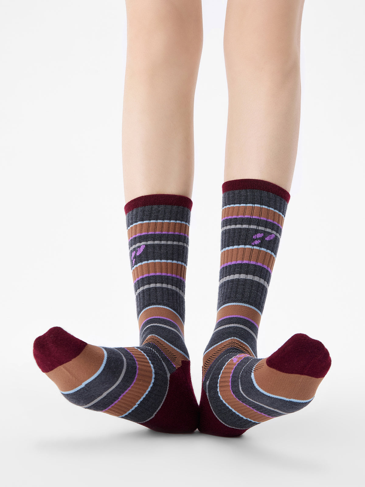 Purple Label AR Merino Wool Striped Athletic Socks
