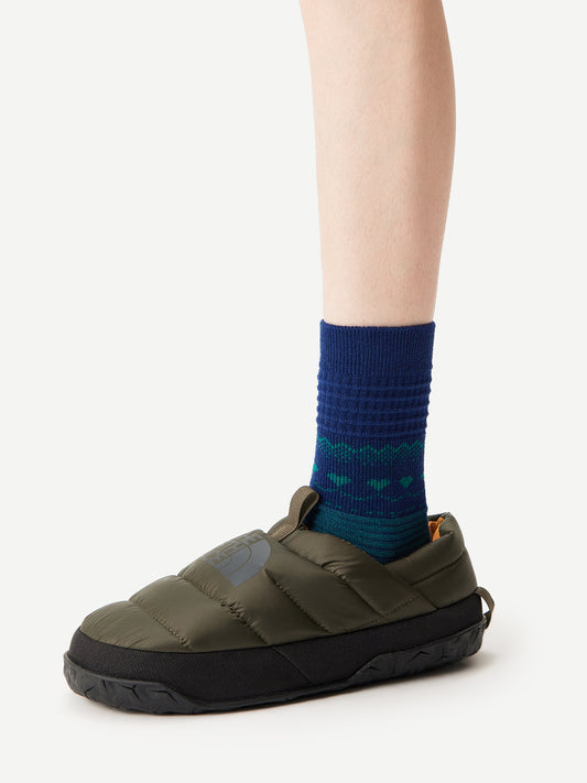 Fair Isle Knit Crew Sock