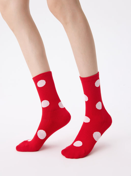 Retro Polka Dots Lightweight Sports Socks