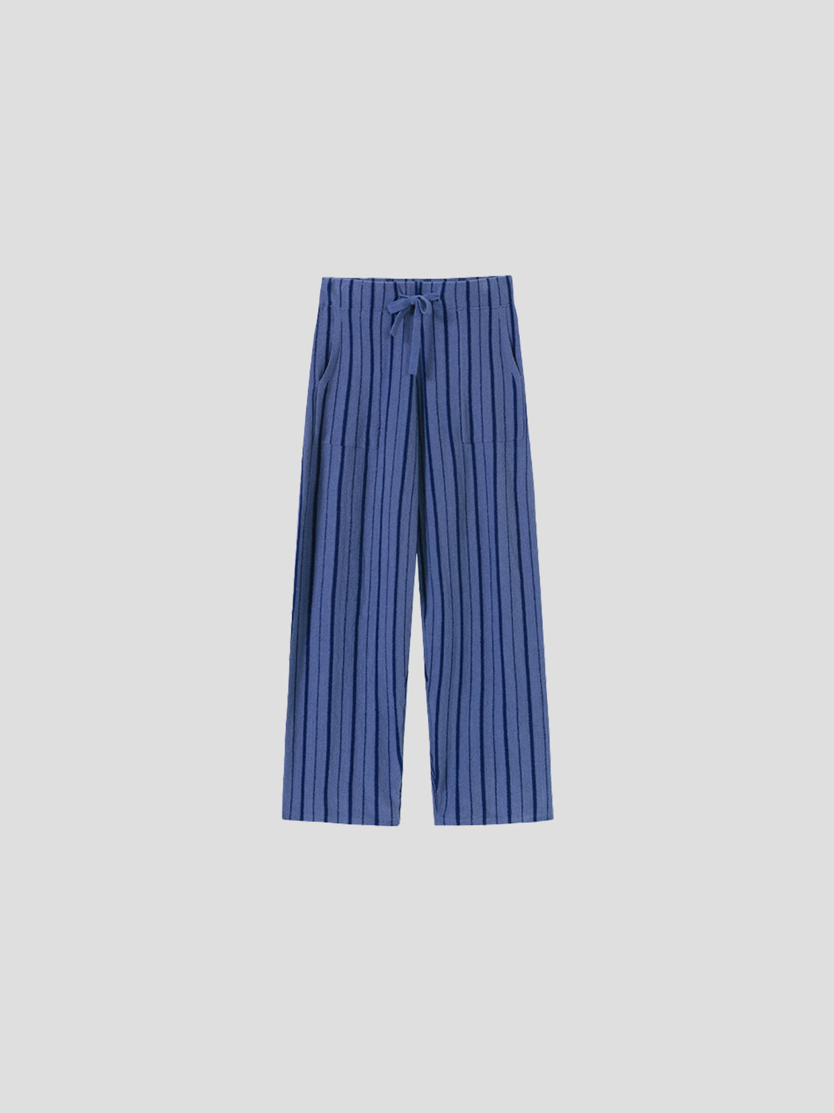 Patchwork-Striped High-Count Half-Velvet Loungewear
