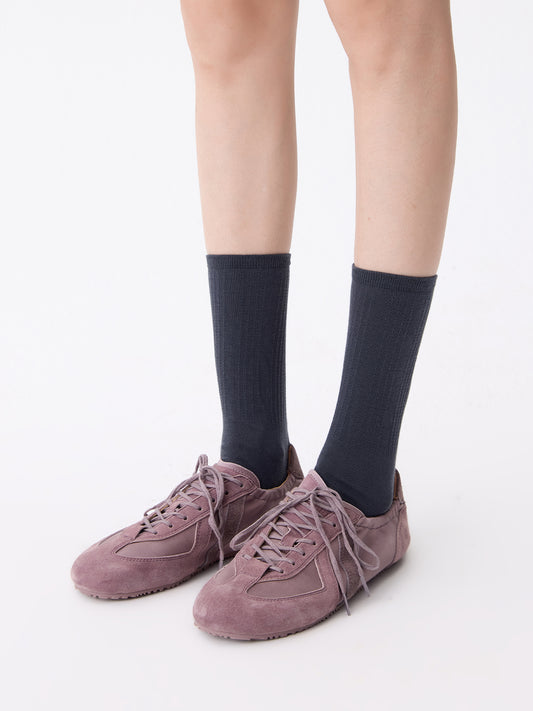 Purple Label Egyptian Cotton Textured Mid-Calf Socks