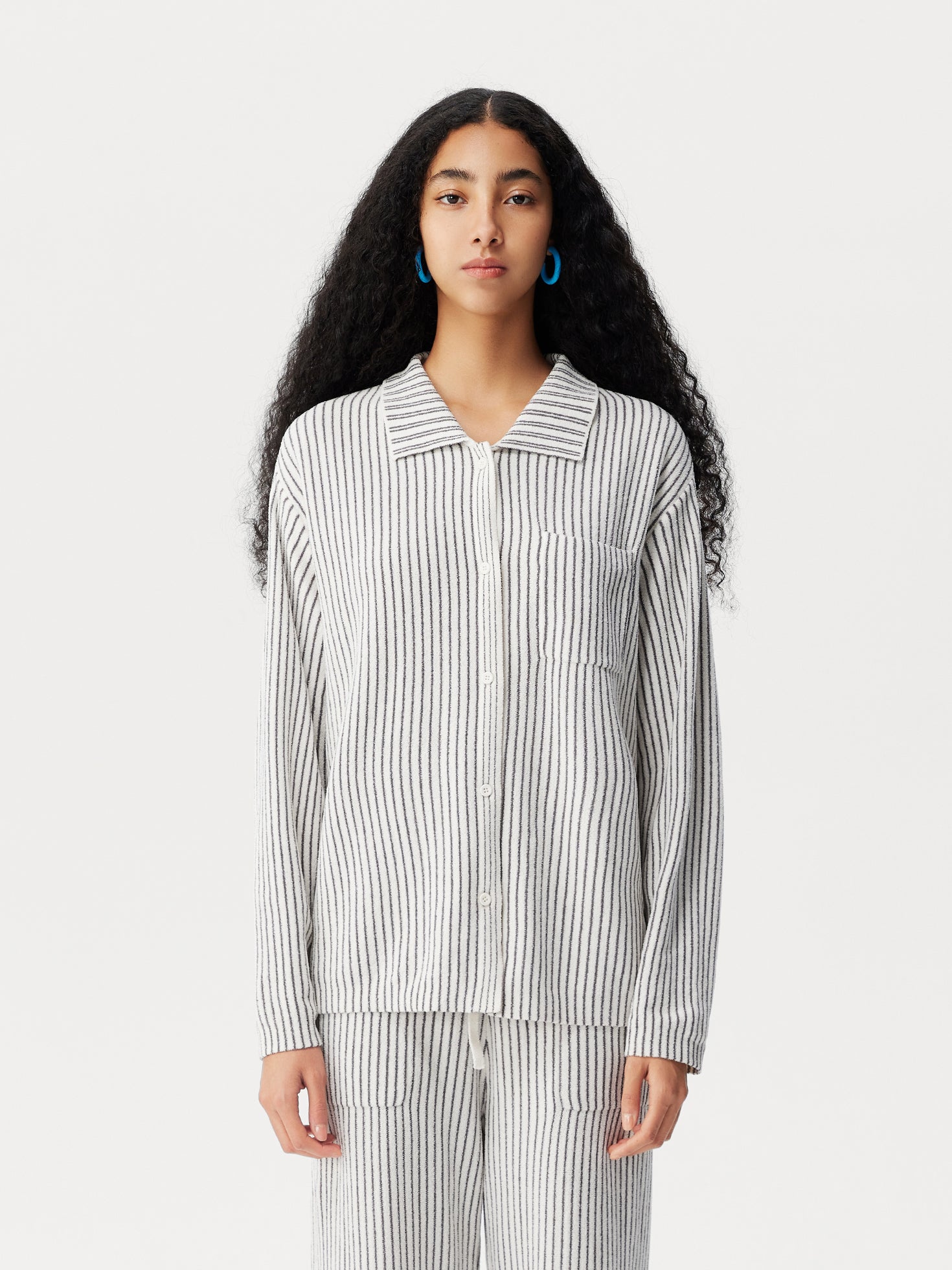 Vertical Stripe Soft Sherpa Set