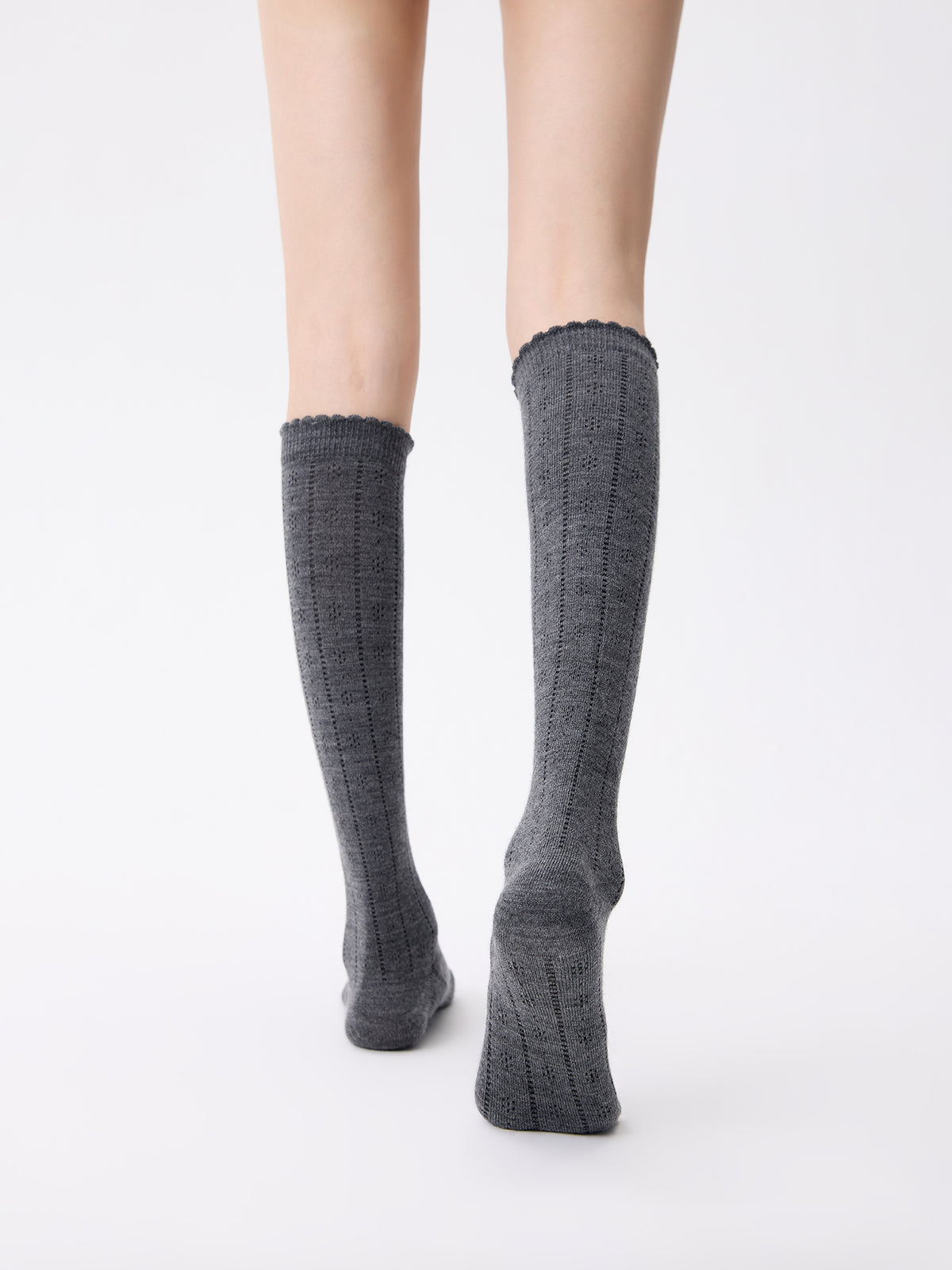 Purple Label AR Merino Wool Lace Calf Socks