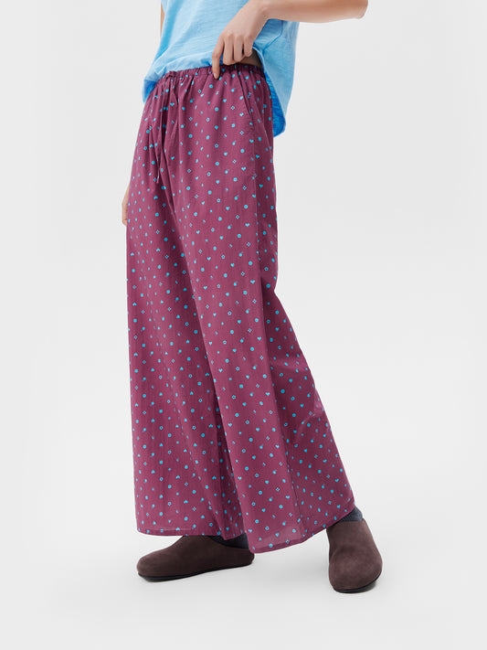 Printed Symbol & Polka Dot Loungewear Set