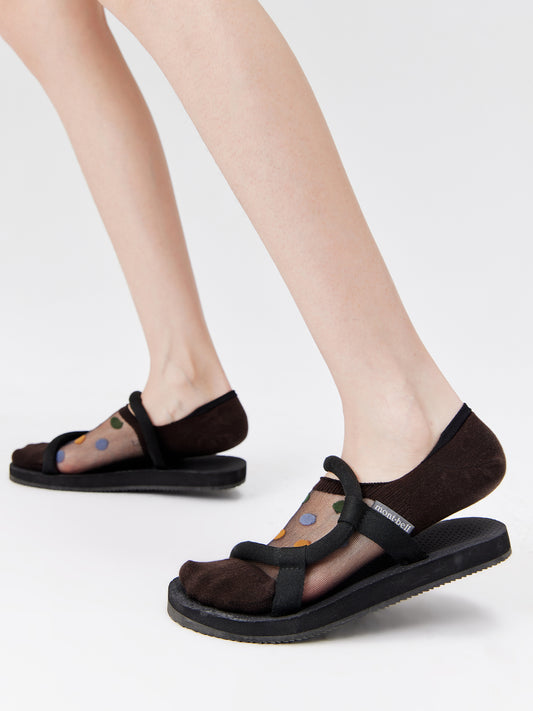 Candy Dot Crystal Ankle Socks