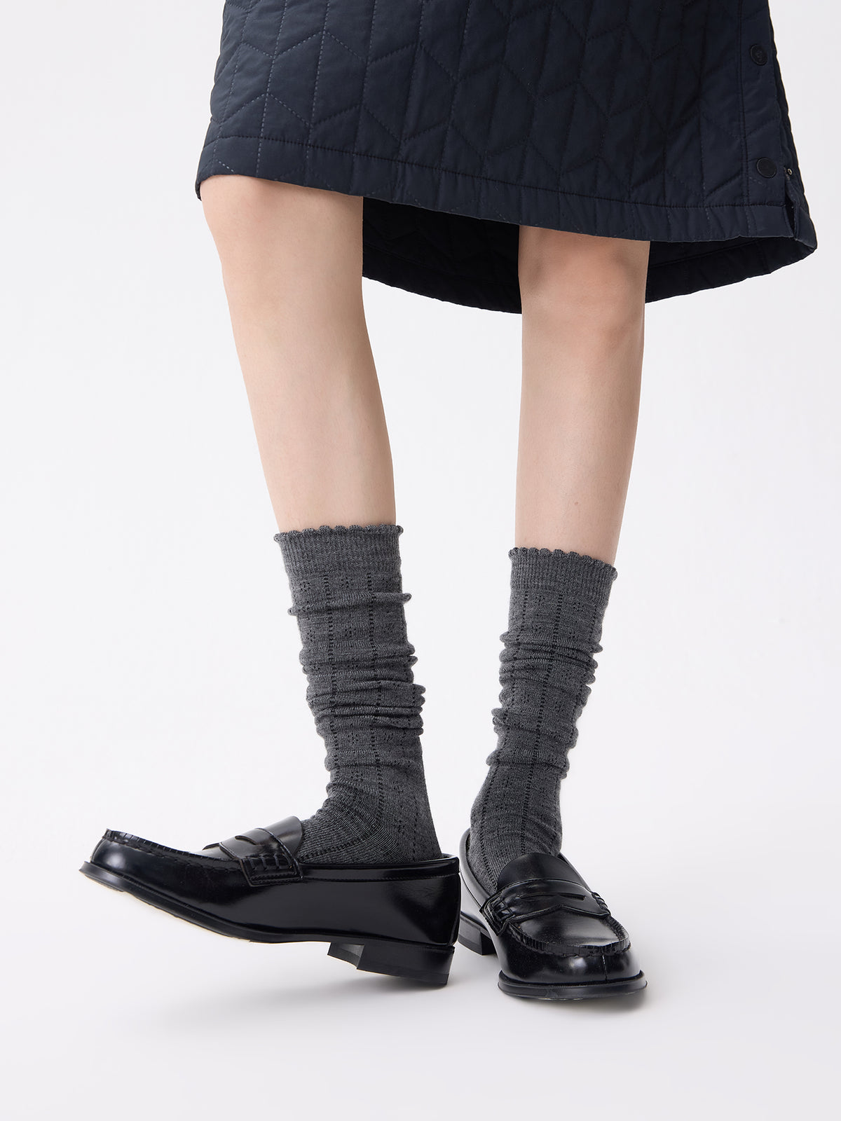 Purple Label AR Merino Wool Lace Calf Socks
