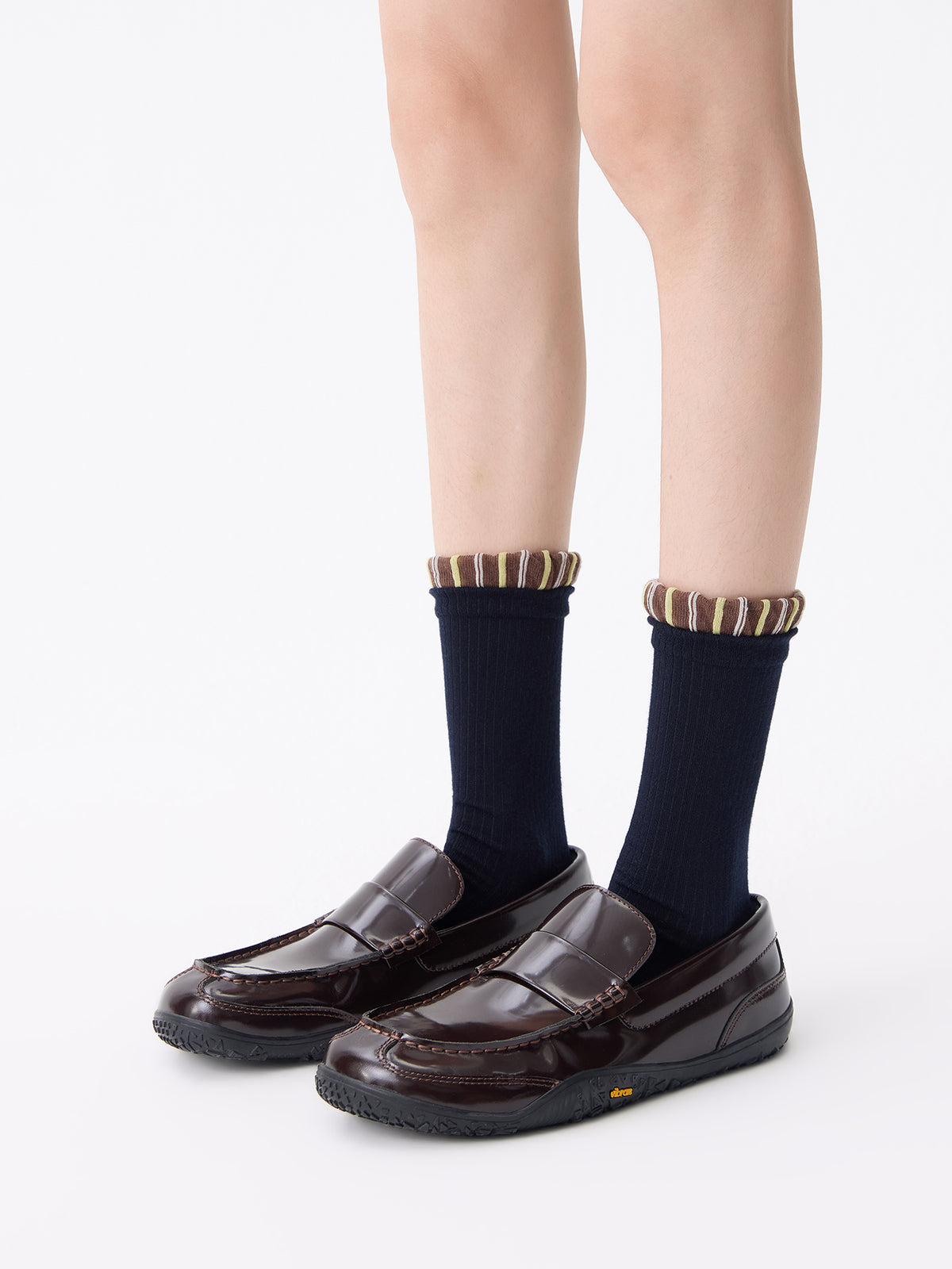 Lace-Top Mid-Calf Socks
