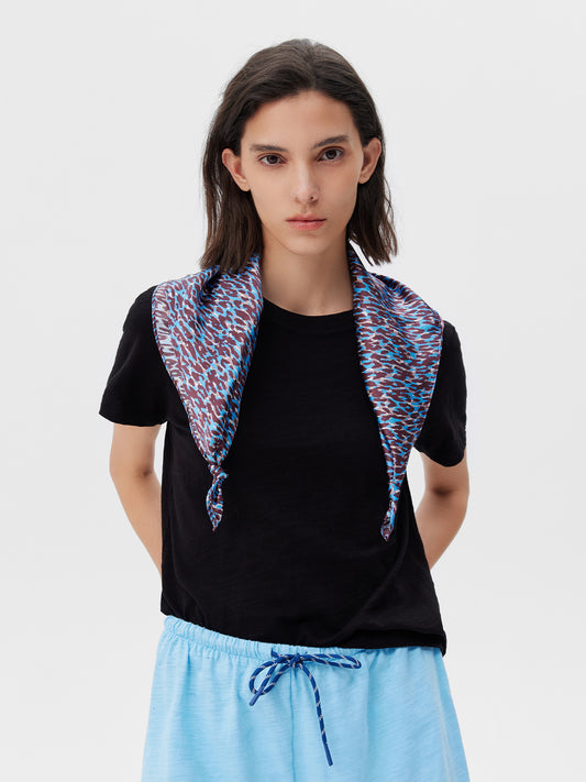 Heathered Print Silk Scarf