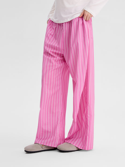 Patterned Striped Long-Sleeve Loungewear
