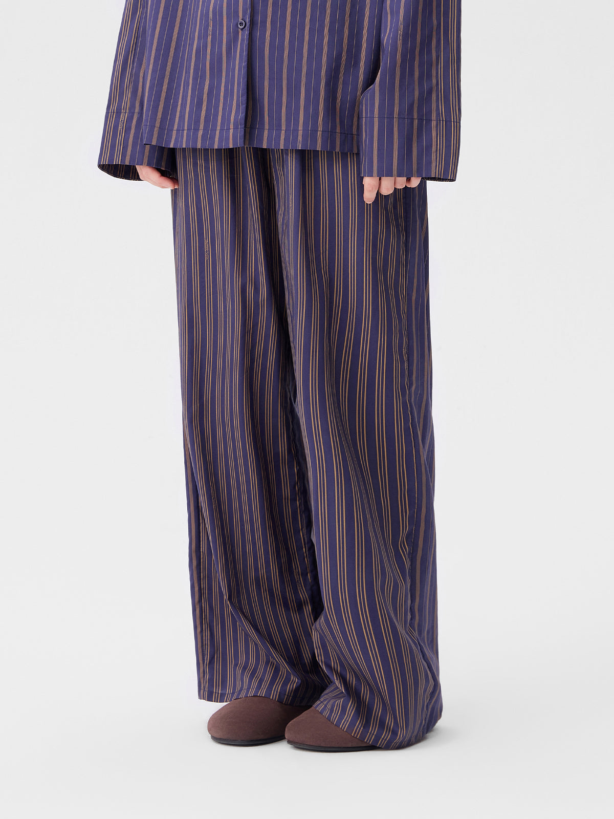 Patterned Striped Long-Sleeve Loungewear