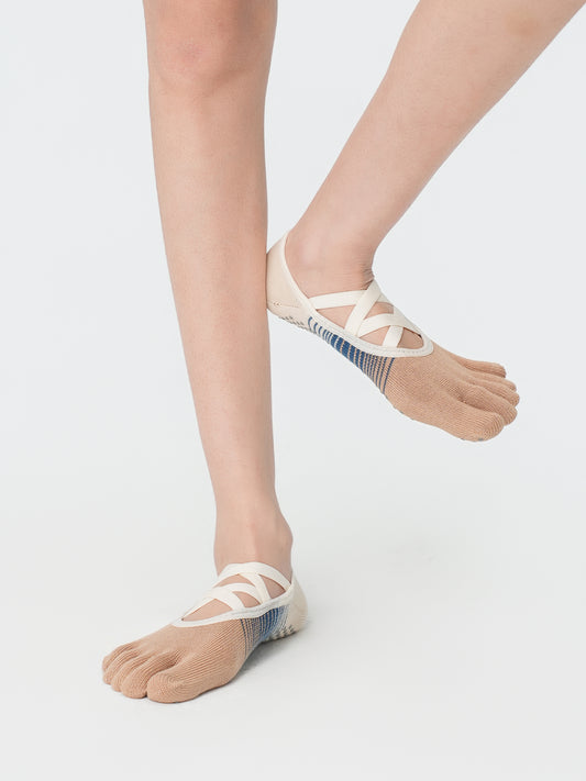Double Strap Grip Five-Toe Socks