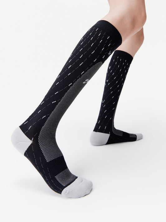 Dynamic Stripe Sport Calf Sock
