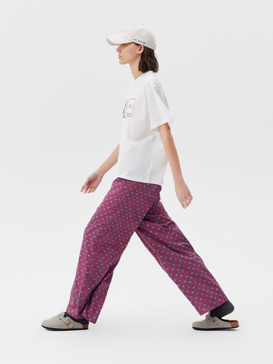 Printed Symbol & Polka Dot Loungewear Set