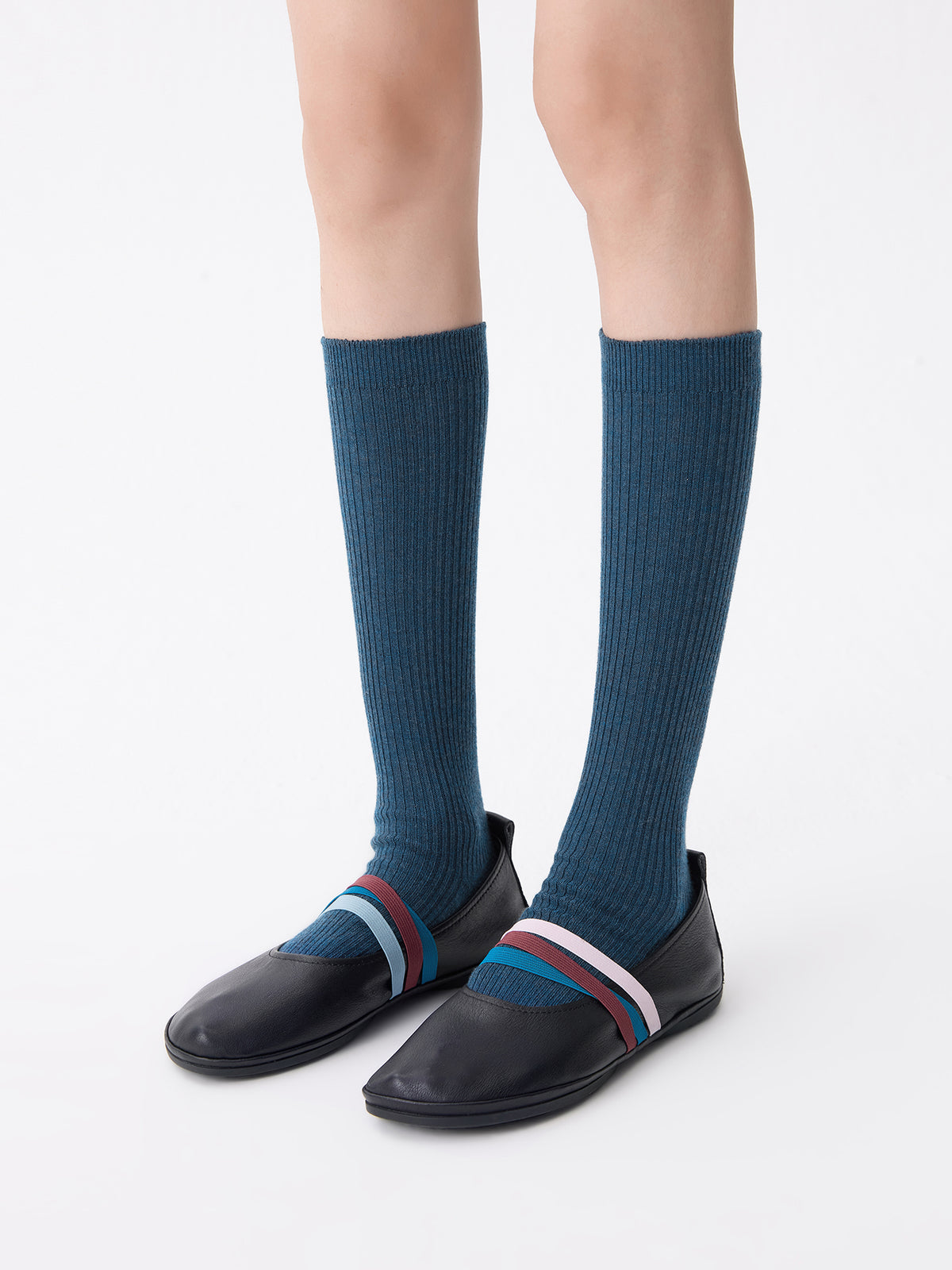 Purple Label Merino Wool and Mulberry Silk Calf-Length Socks