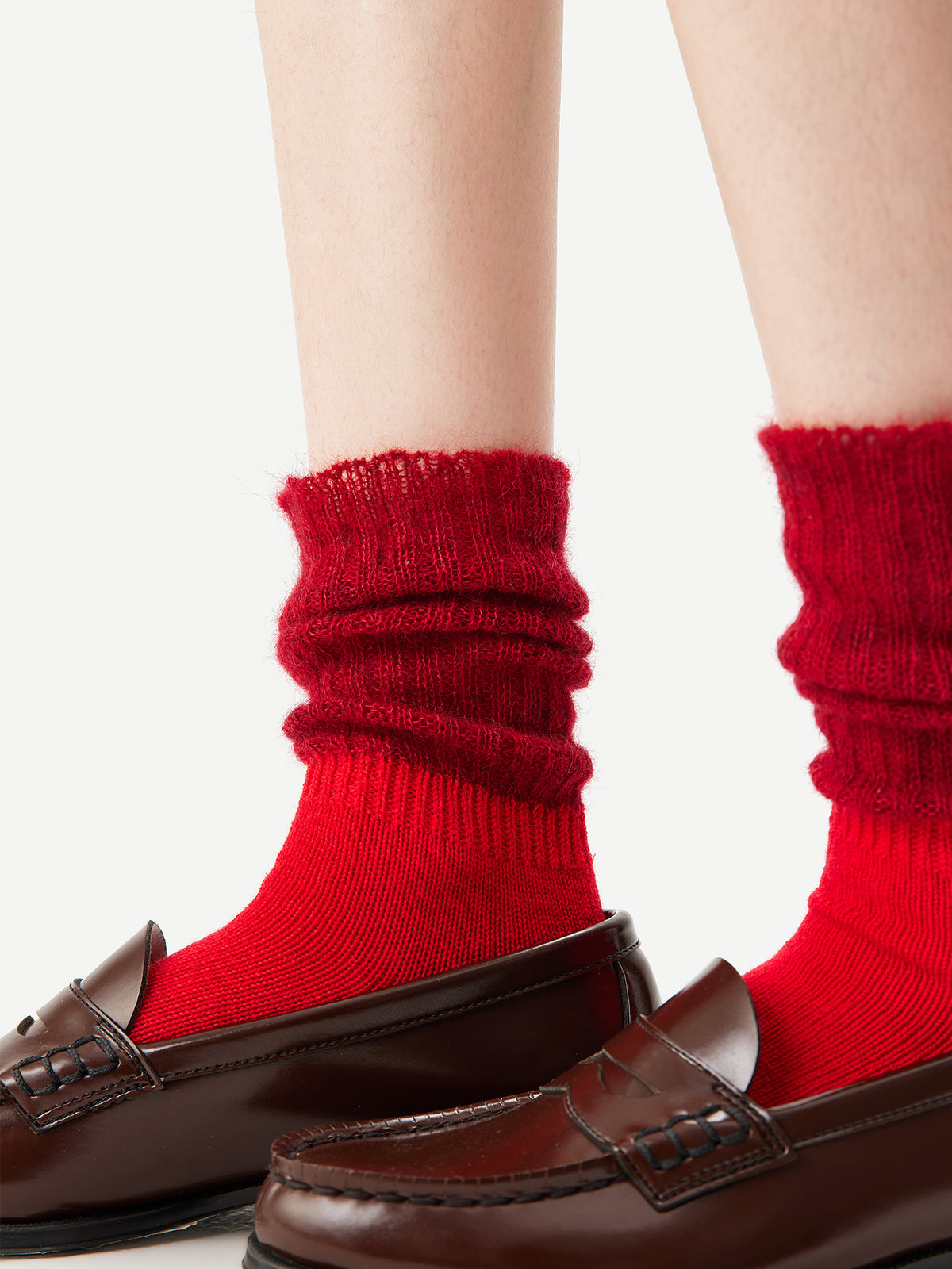 Purple Label Mohair Fluffy Merino Wool Socks