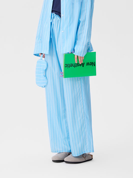Patterned Striped Long-Sleeve Loungewear