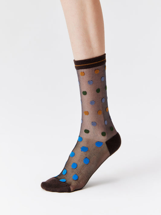 Candy Dot Crystal Crew Socks