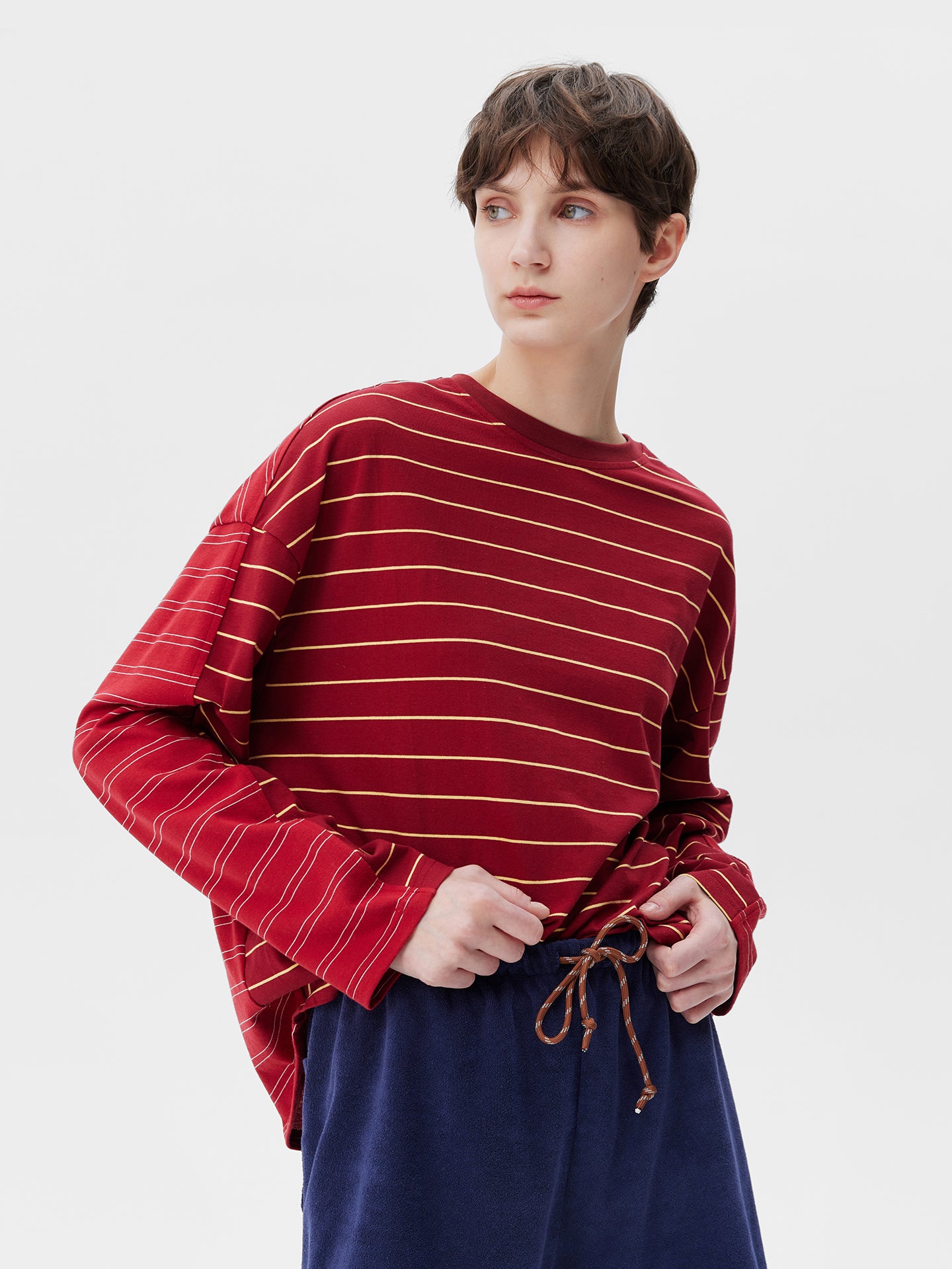 Front & Back Panel Stripe T-Shirt