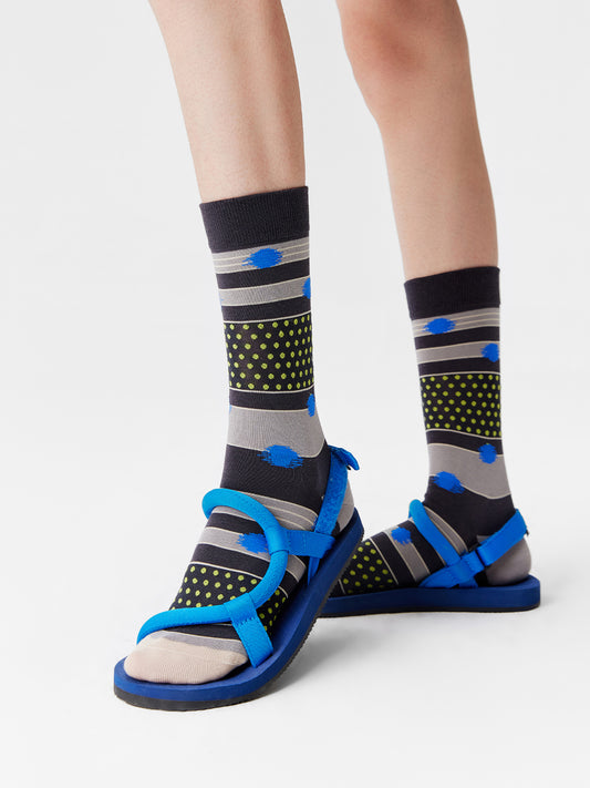 Dot & Stripe Crew Socks