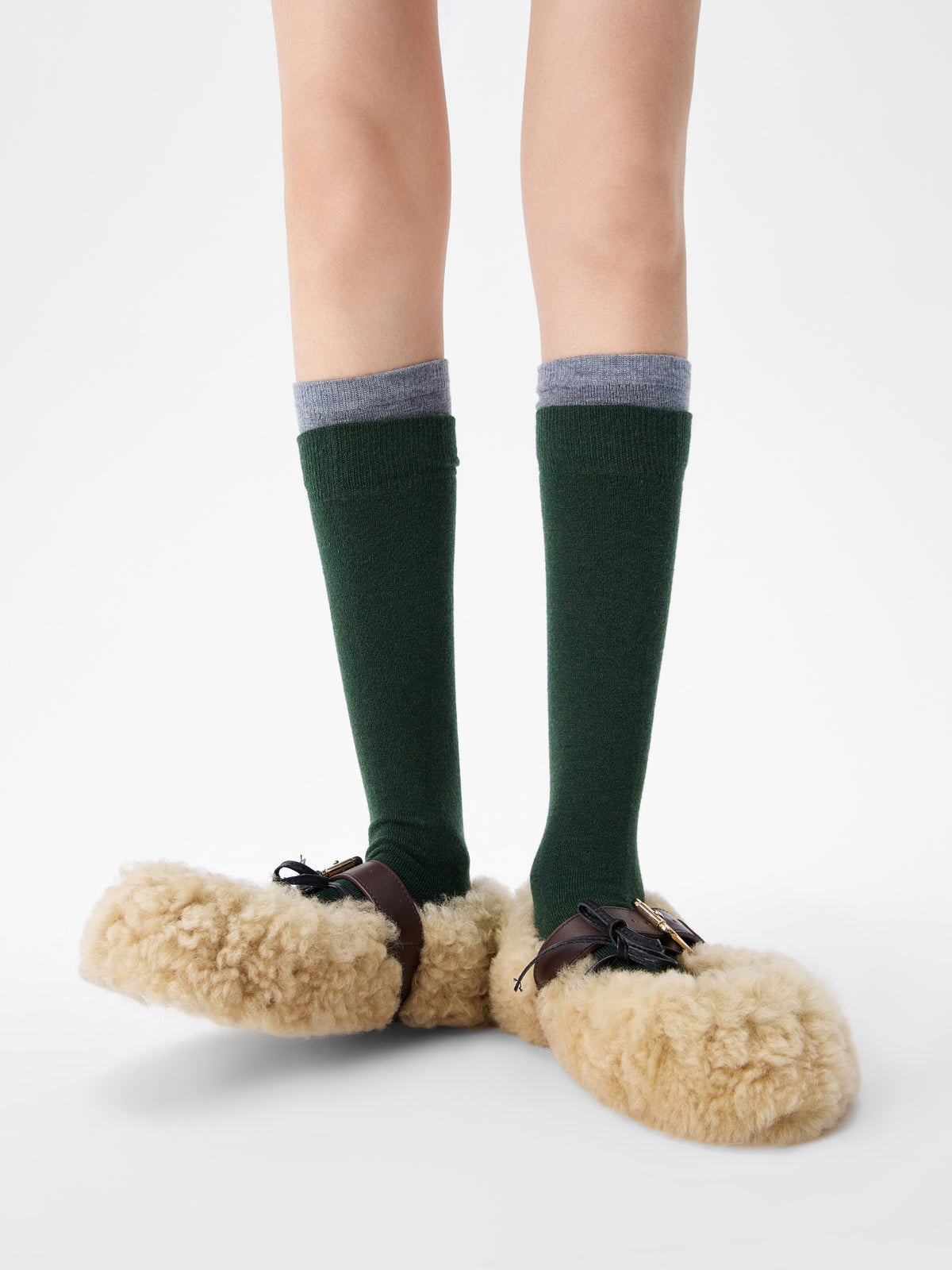 Purple Label Merino Wool Double-Ribbed Mid-Calf Socks