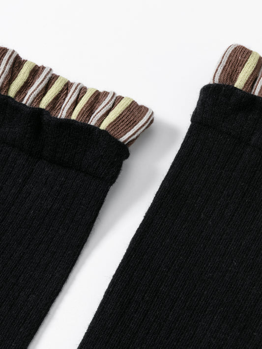 Lace-Top Mid-Calf Socks
