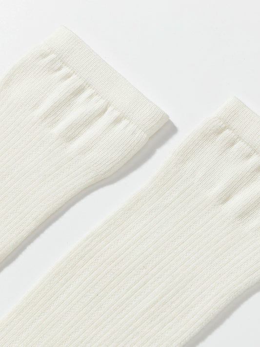 Chain Pattern Silk Blend Crew Socks
