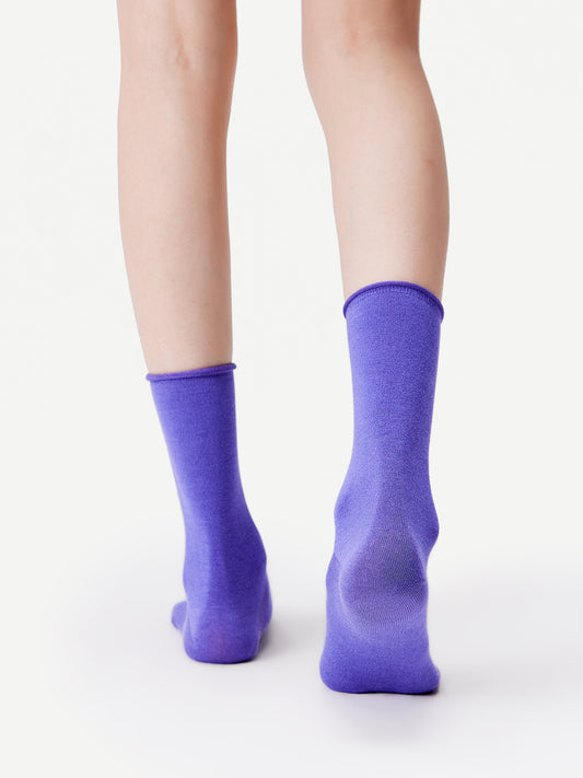 Mulberry Silk Modal Blend Crew Sock