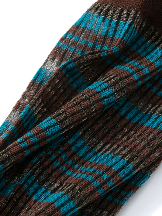 Contrast Stripe Crew Socks