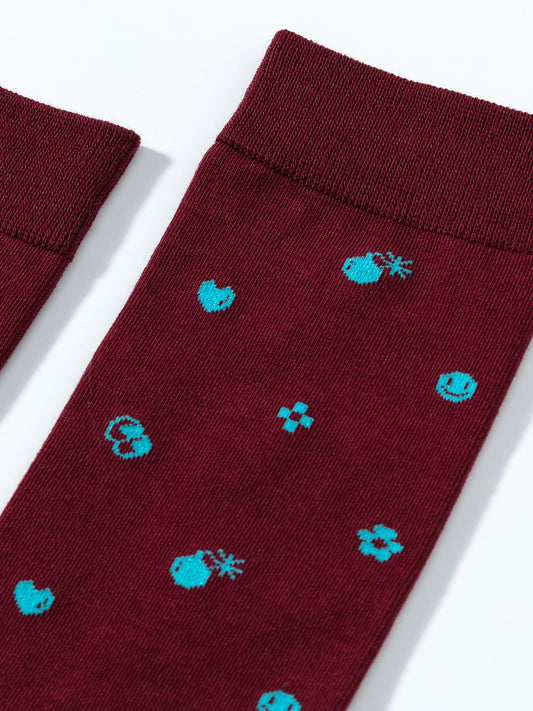 Smiley Dot Crew Socks