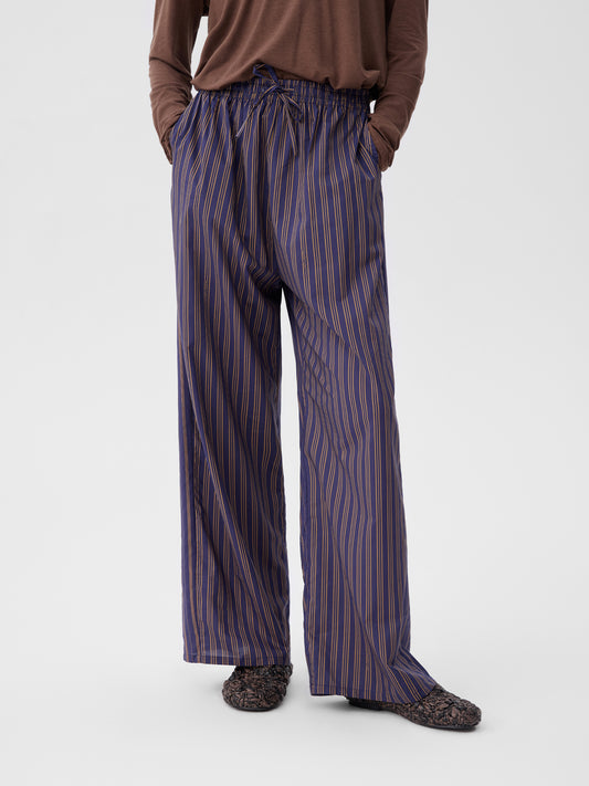 Patterned Striped Long-Sleeve Loungewear