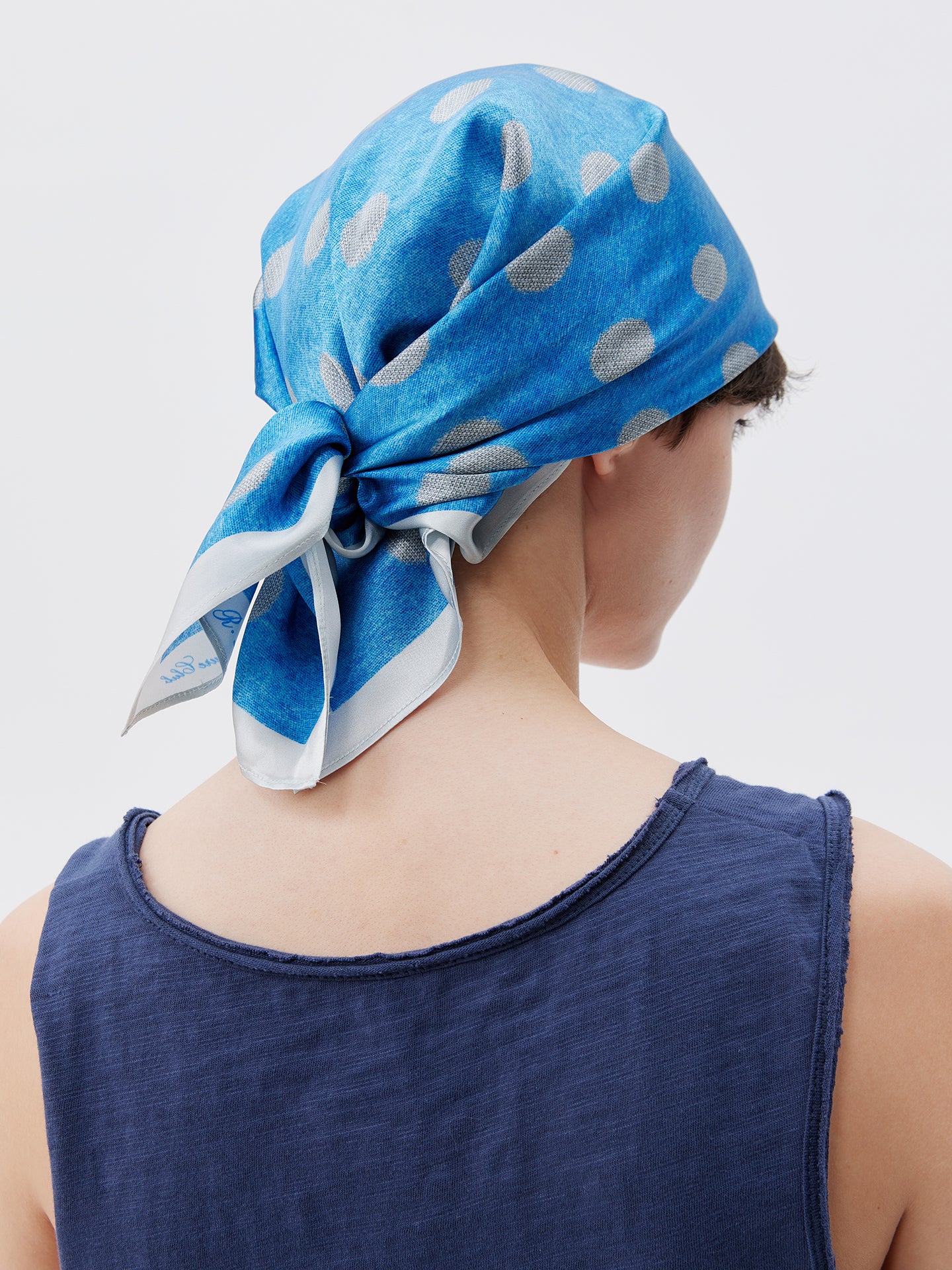 Polka Dot Silk Scarf