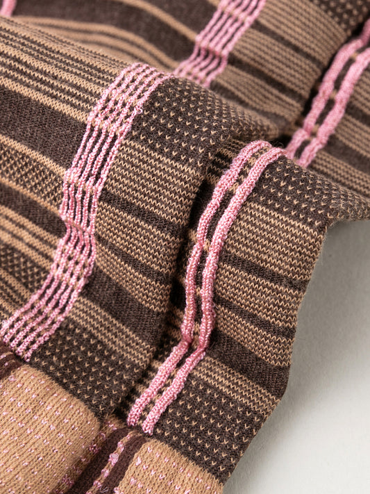 Colorblock Check Crew Socks