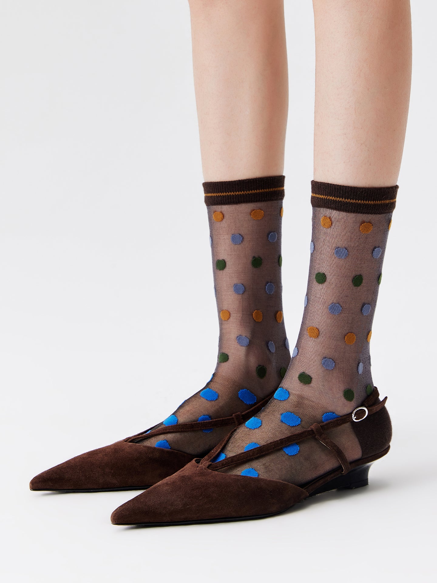 Candy Dot Crystal Crew Socks