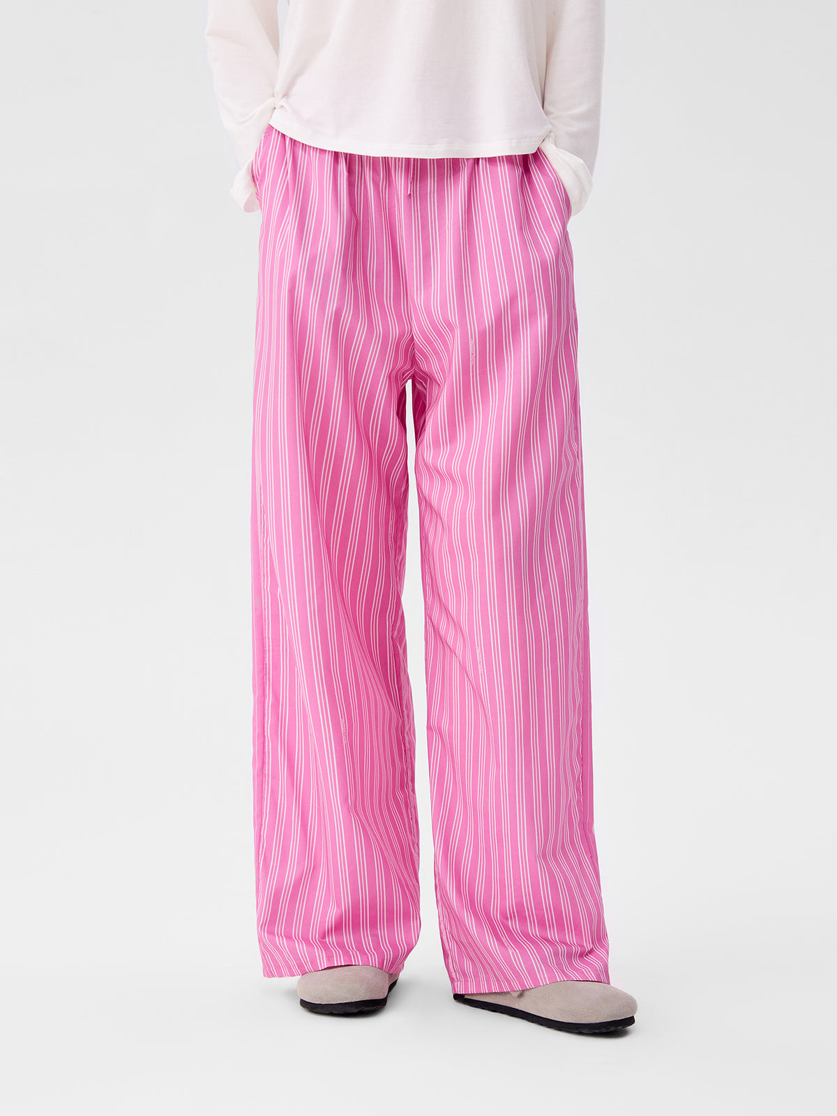 Patterned Striped Long-Sleeve Loungewear
