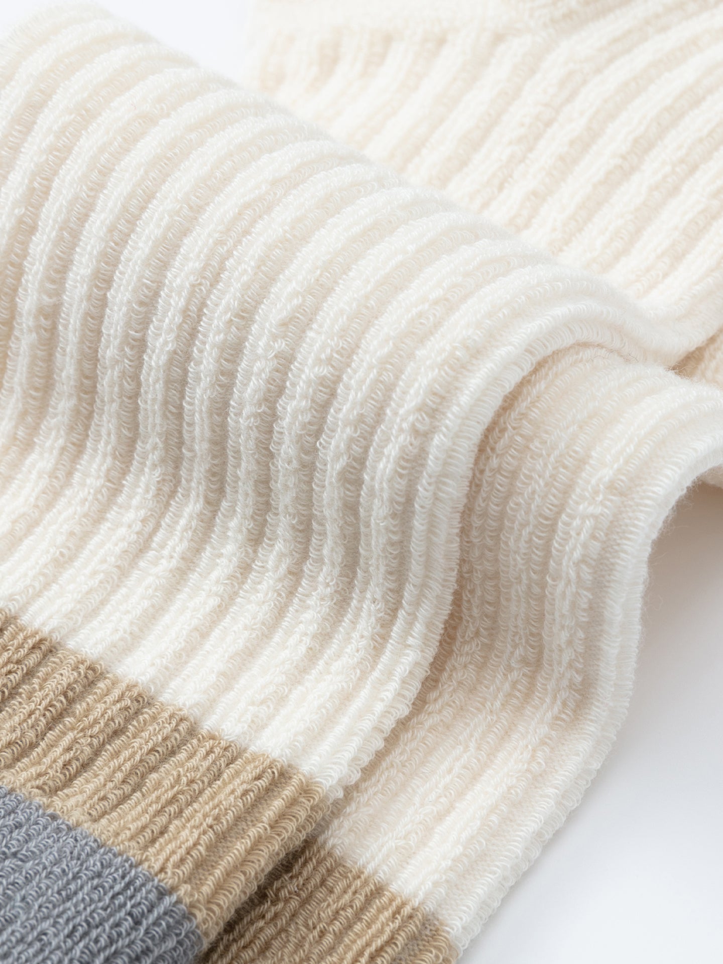 Contrast Color Terry Crew Sock