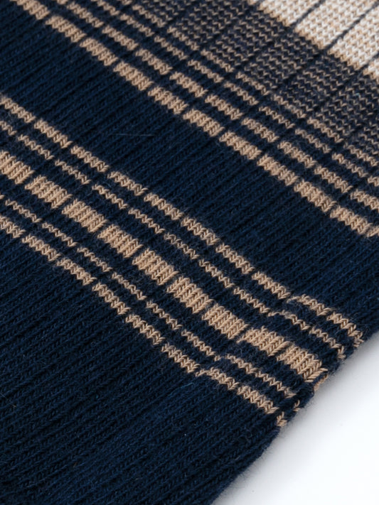 Contrast Stripe Calf Sock