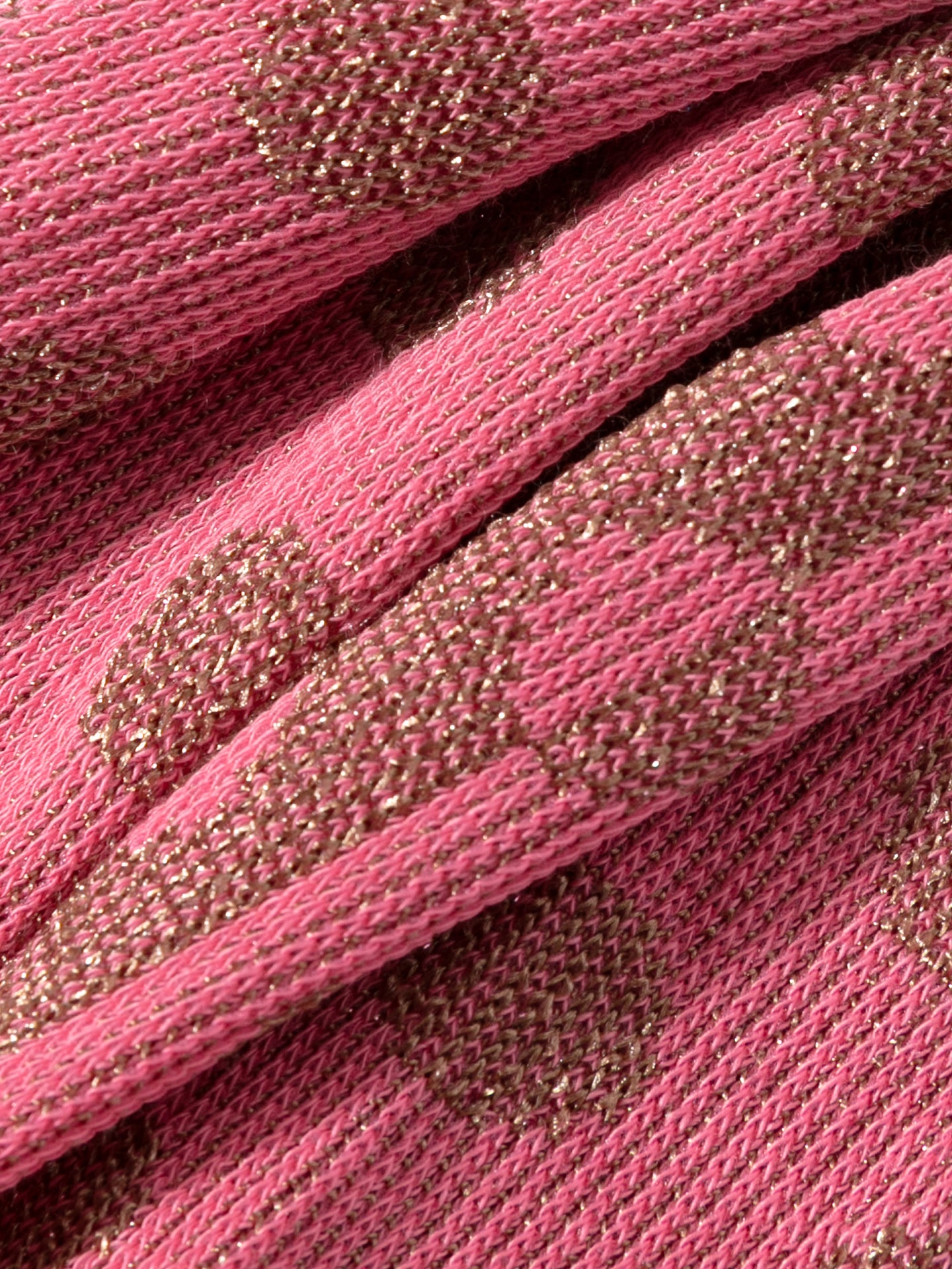 Textured Dot & Stripe Mesh Crew Sock