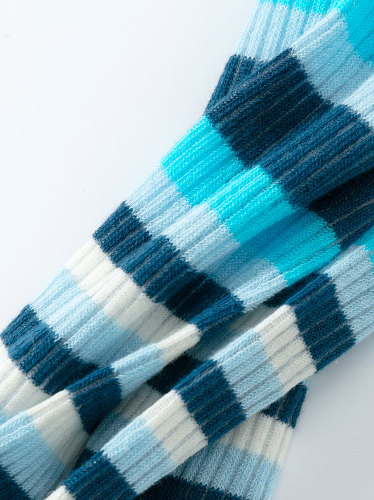 Textured Retro Calf Socks