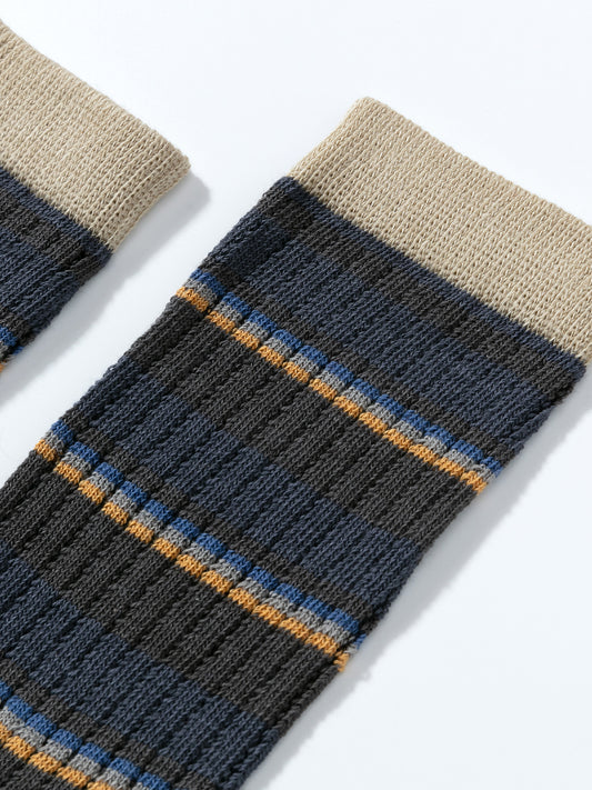 Pointelle Stripe Crew Socks