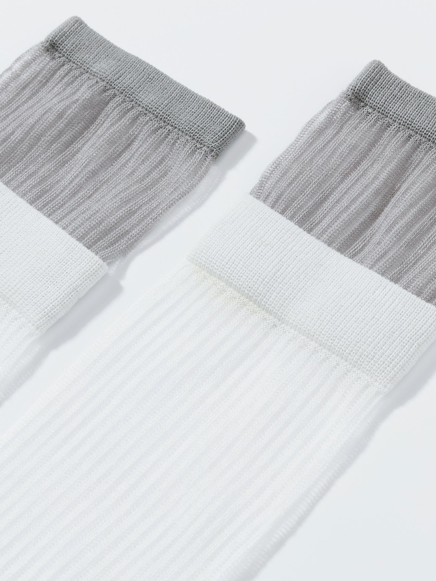 Layered Contrast Calf Socks