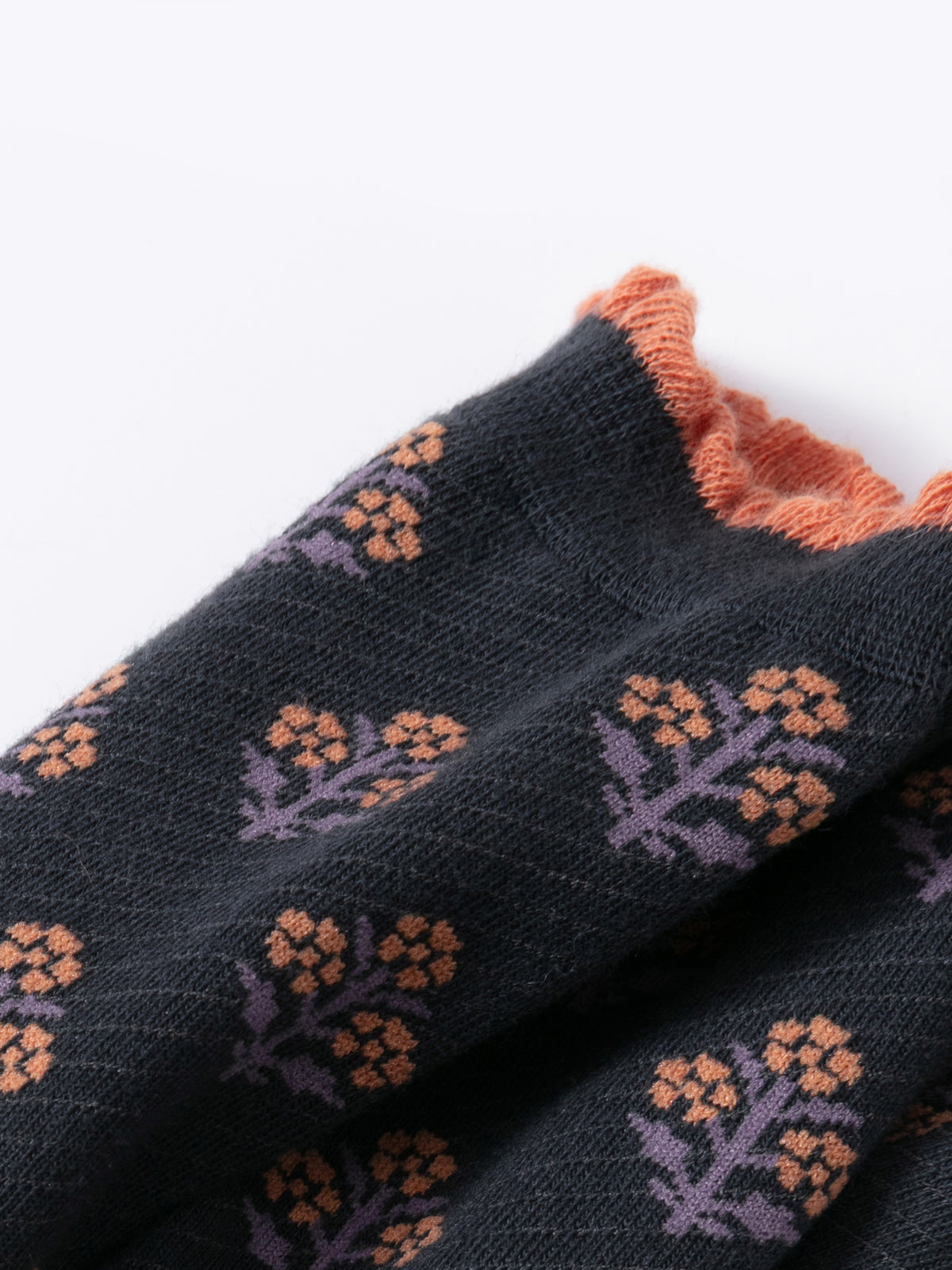 Twill Pattern Mid-Calf Socks