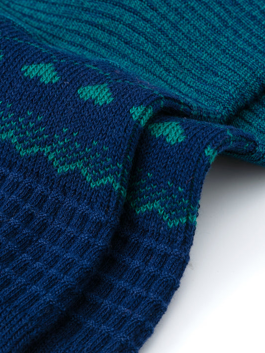 Fair Isle Knit Crew Sock
