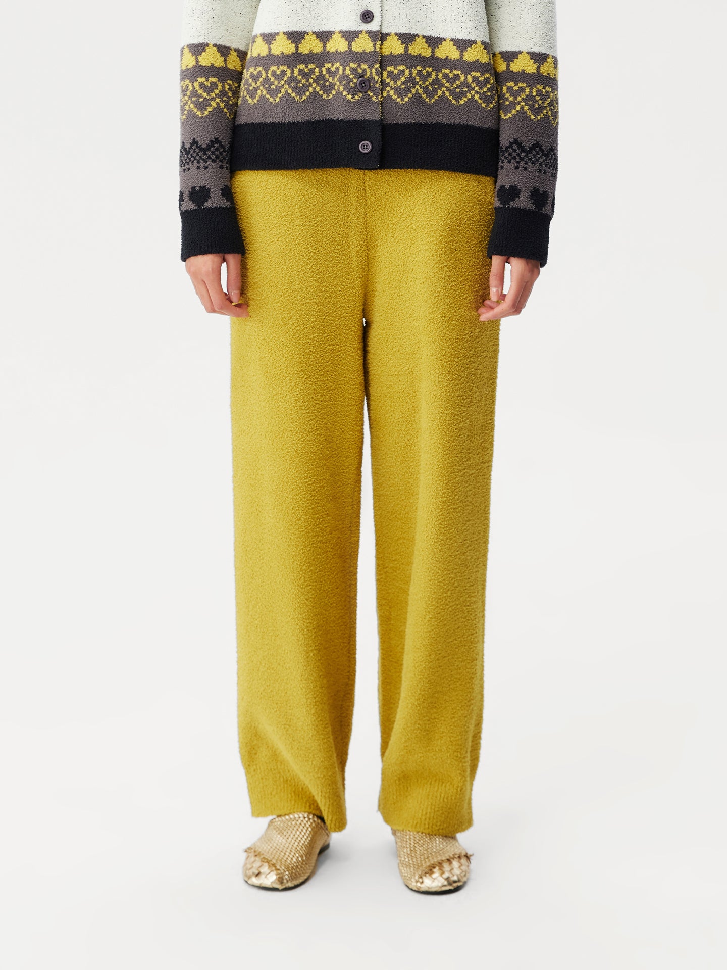 Tribal Motif Soft Sherpa Cardigan