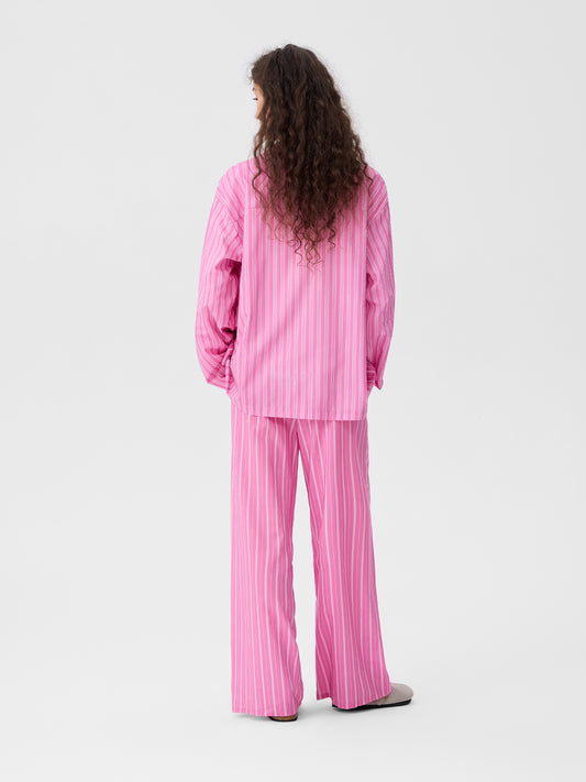 Patterned Striped Long-Sleeve Loungewear